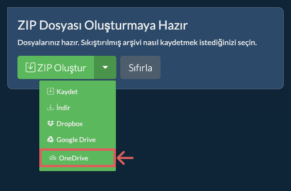 OneDrive'a kaydedin