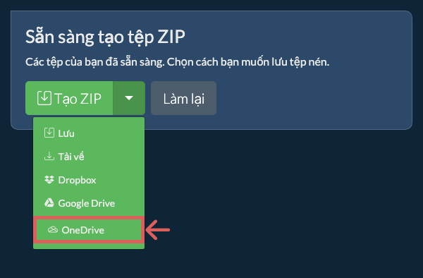 Lưu vào OneDrive