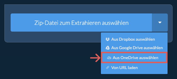 Aus OneDrive auswählen Aus OneDrive auswählen