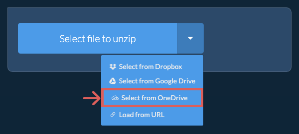 Select from OneDrive Select from OneDrive