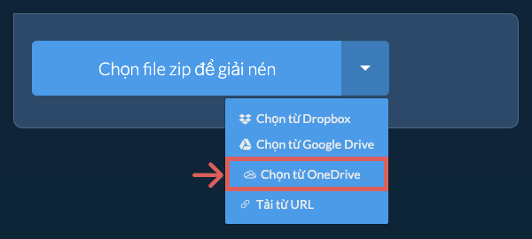 Chọn từ OneDrive Chọn từ OneDrive