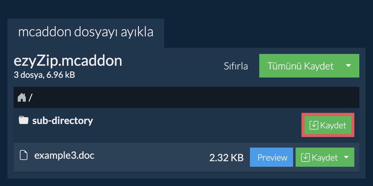 Kaydet