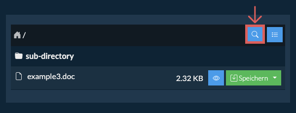 Klicken Sie auf das Suchsymbol