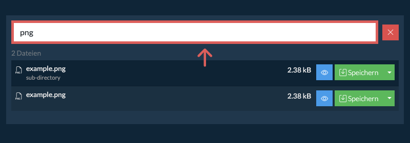 Suchbegriff eingeben