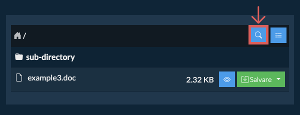 Clicca sull'icona di ricerca