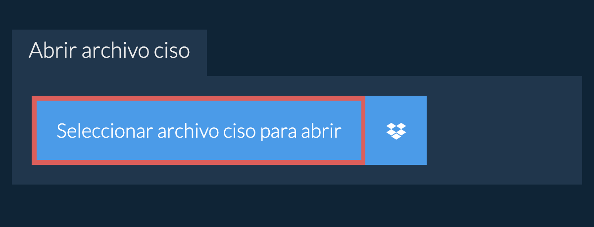 Abrir archivo ciso