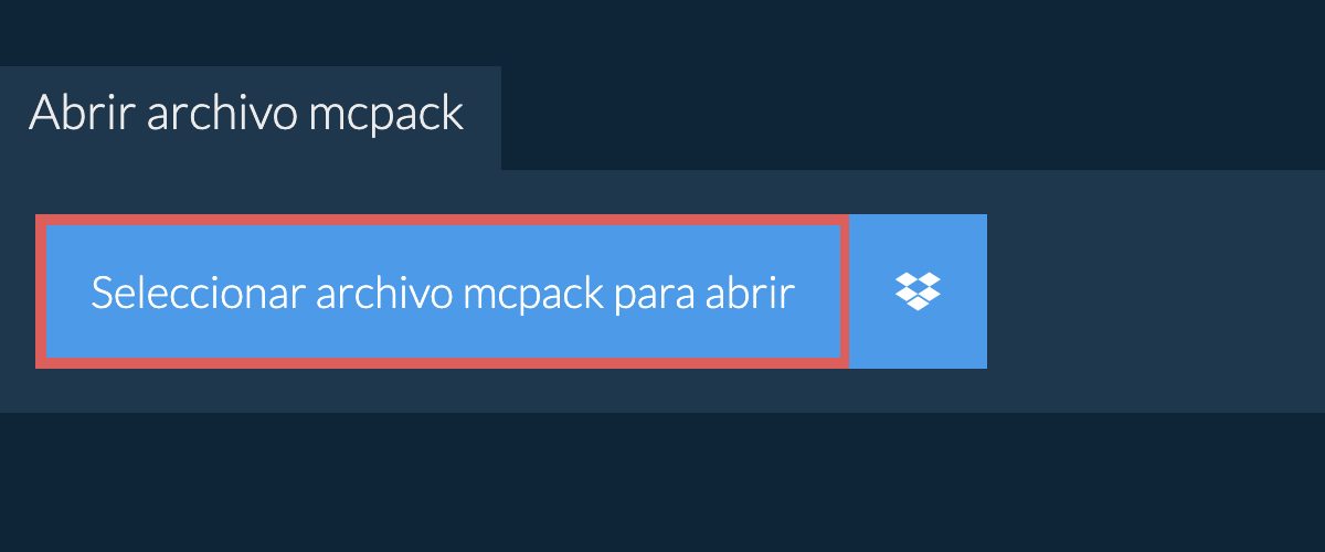 Abrir archivo mcpack