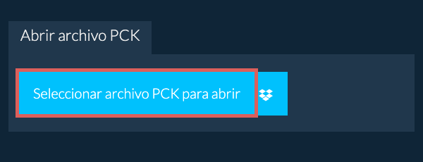 Abrir archivo PCK