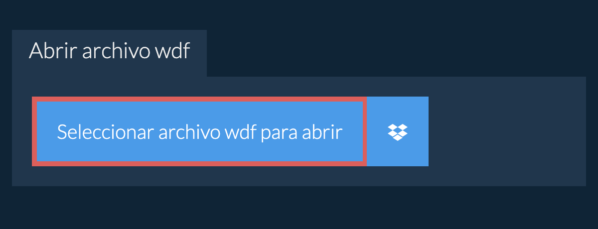 Abrir archivo wdf