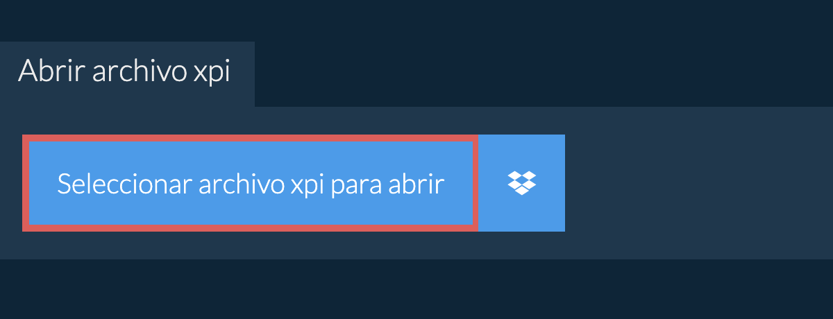 Abrir archivo xpi