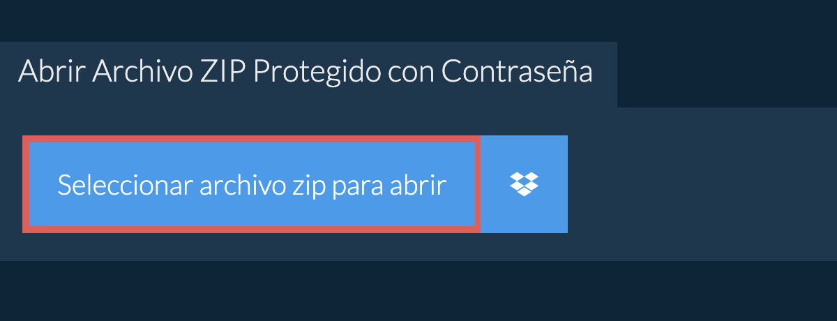 Abrir Archivo zip Protegido con Contraseña