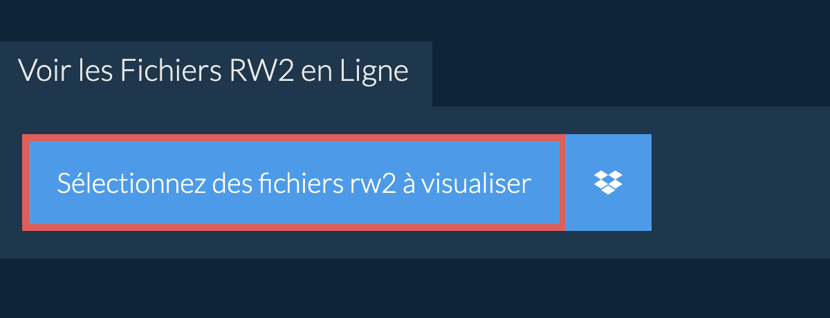 Voir les Fichiers rw2 en Ligne