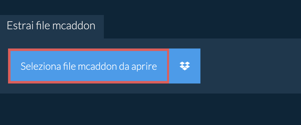 Estrai file mcaddon