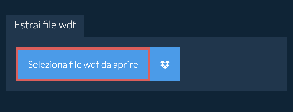 Estrai file wdf
