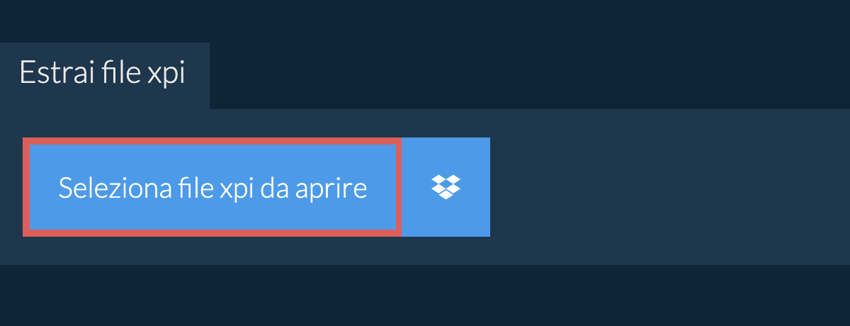 Estrai file xpi