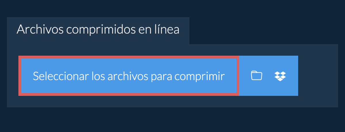 Archivos comprimidos en línea