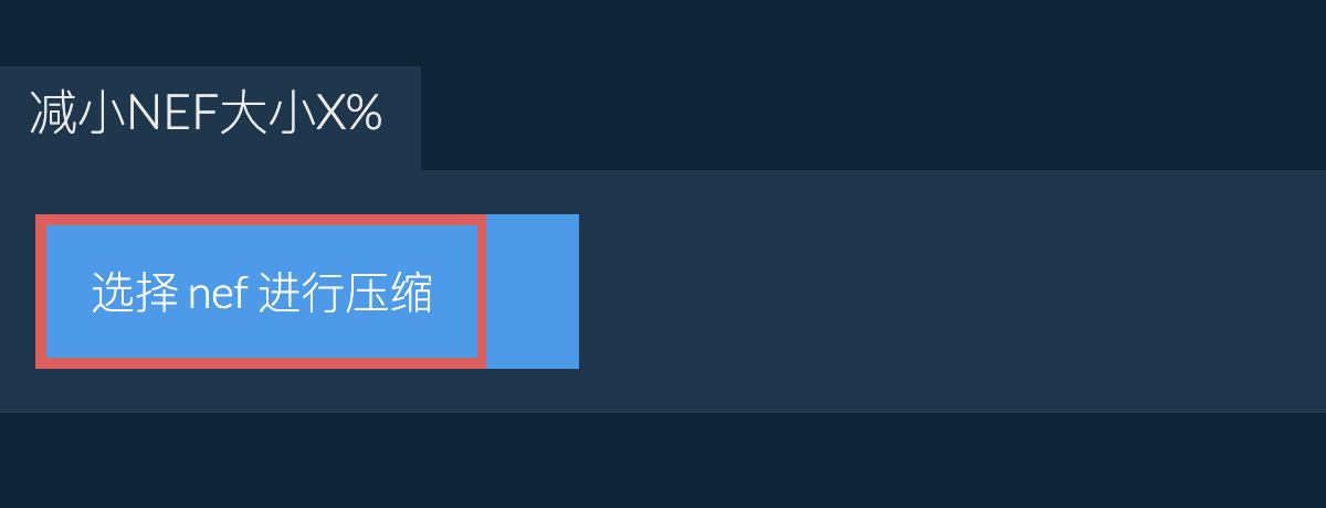 减小NEF大小X%