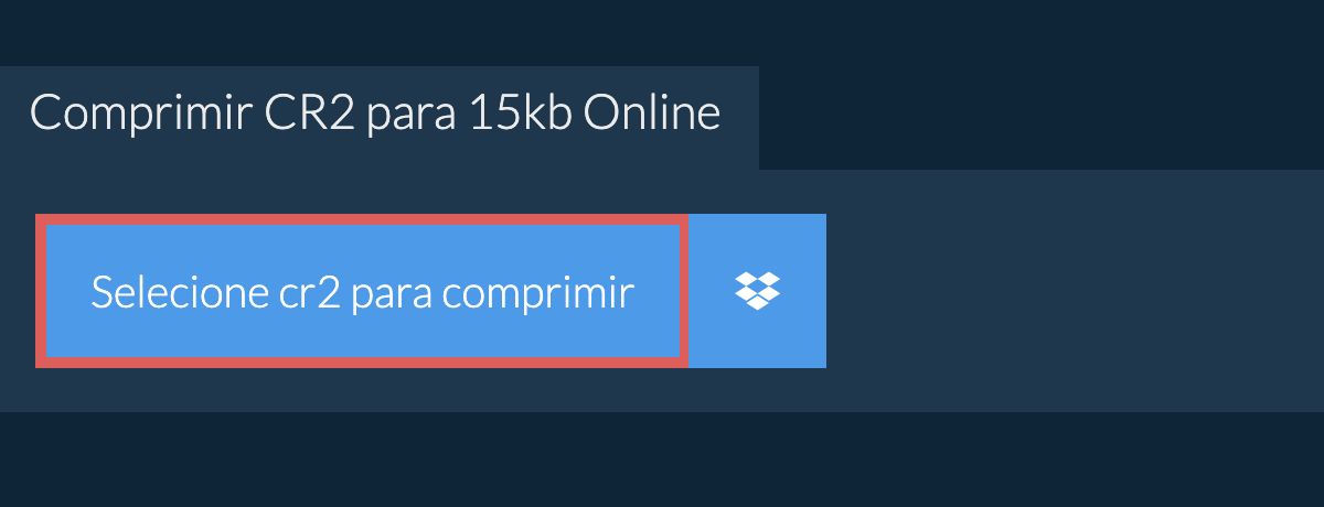 Comprimir cr2 para 15kb Online