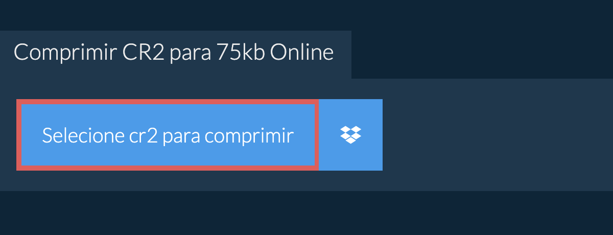 Comprimir cr2 para 75kb Online