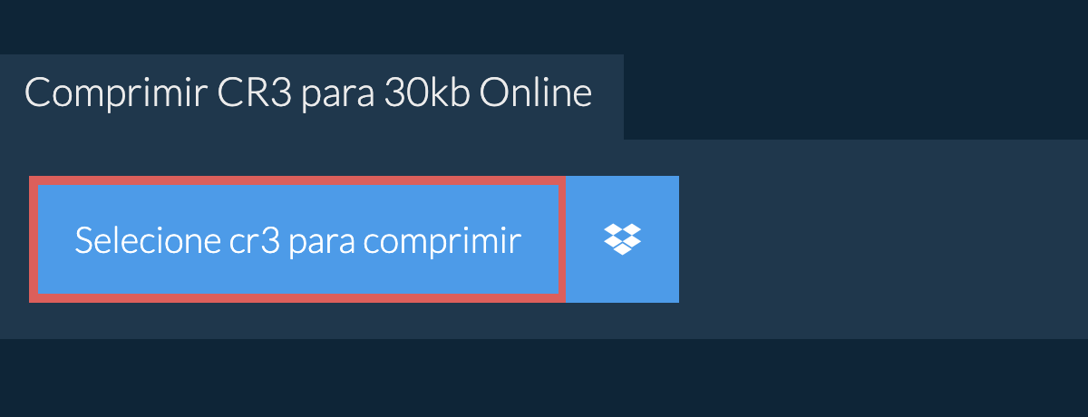 Comprimir cr3 para 30kb Online