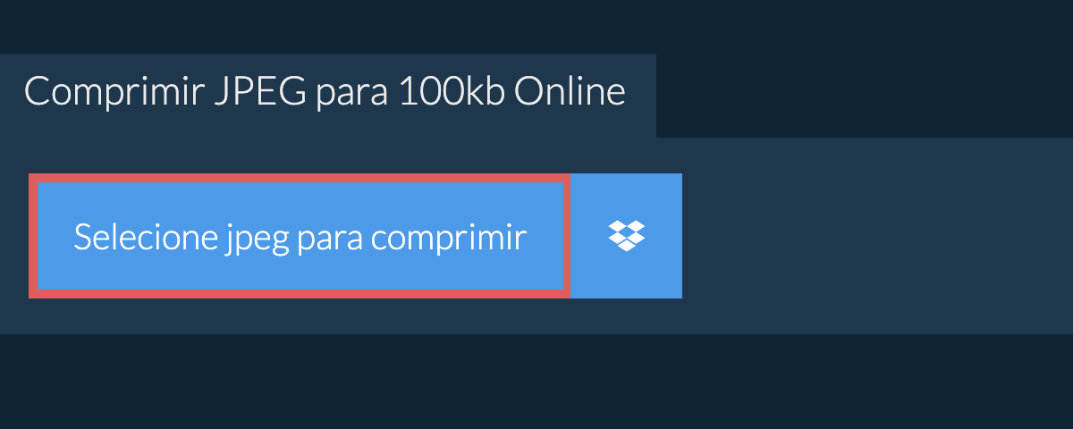 Comprimir jpeg para 100kb Online