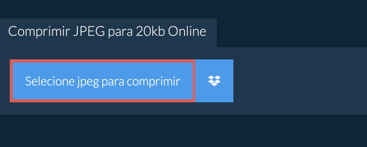 Comprimir jpeg para 20kb Online