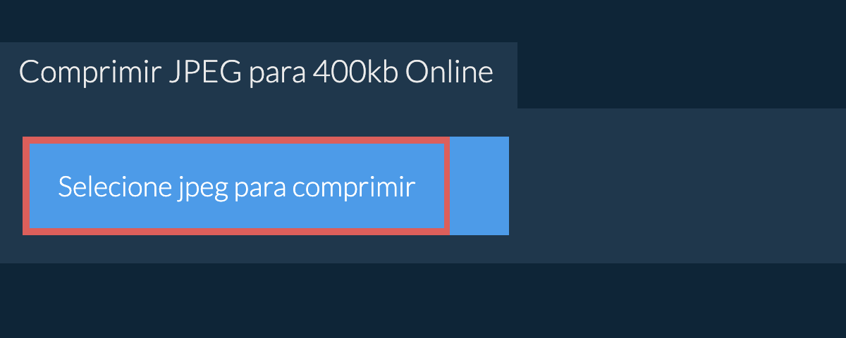 Comprimir jpeg para 400kb Online