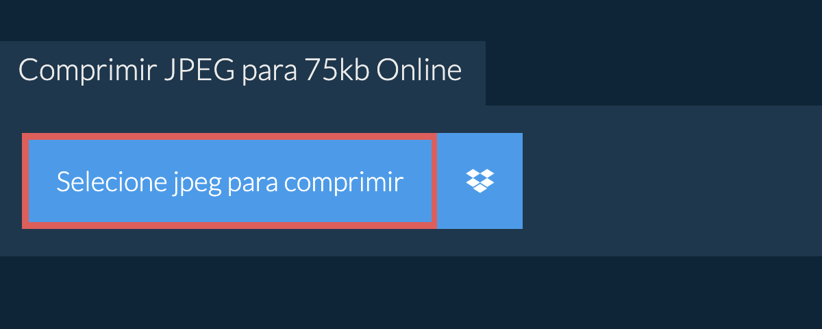 Comprimir jpeg para 75kb Online