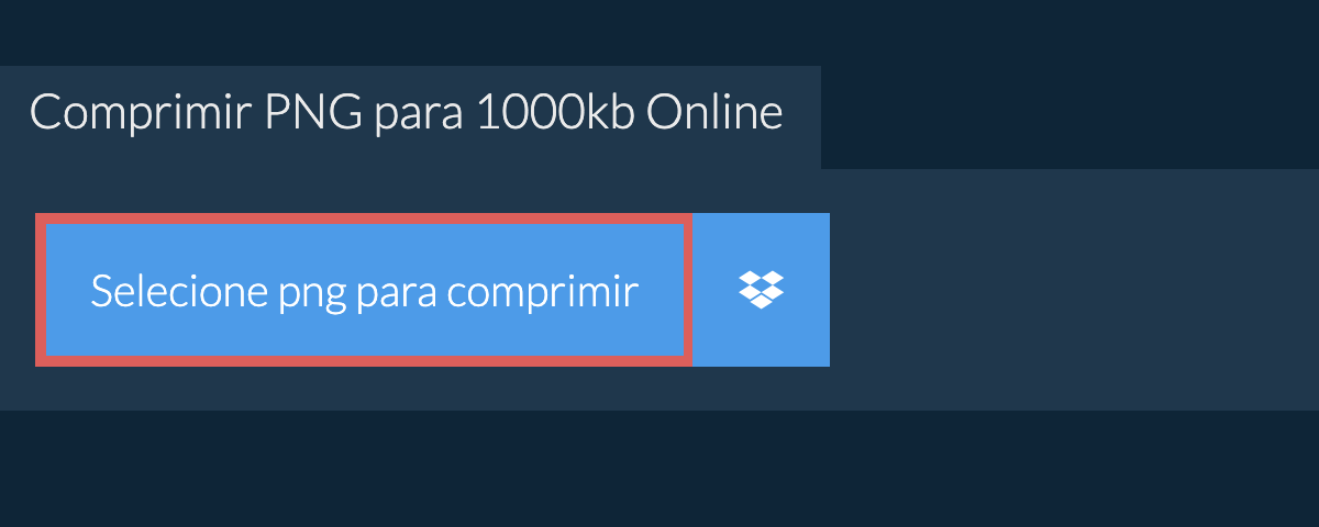 Comprimir png para 1000kb Online