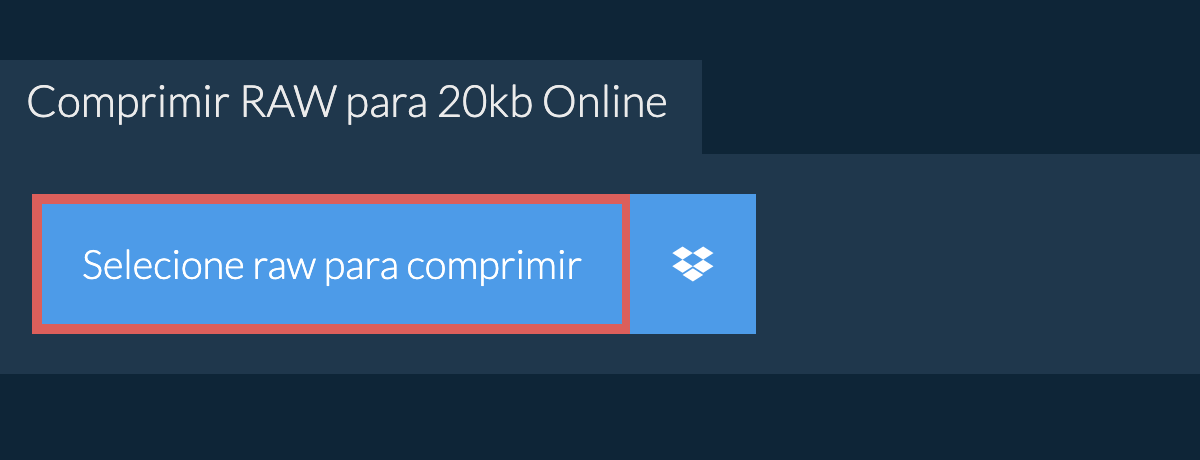 Comprimir raw para 20kb Online