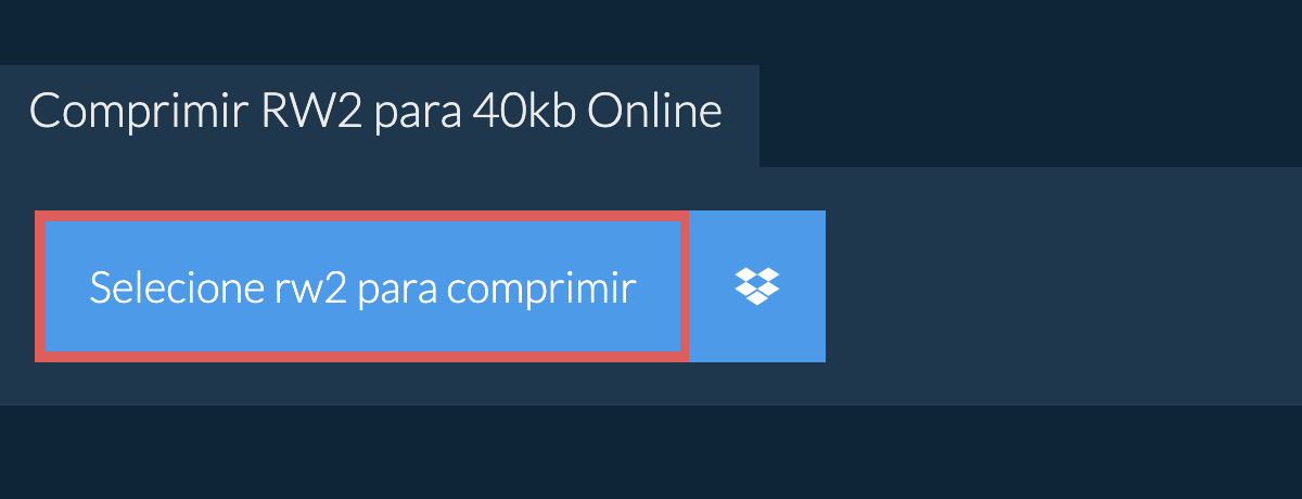 Comprimir rw2 para 40kb Online