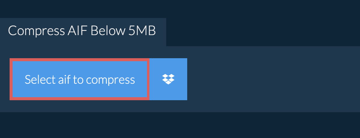 Compress aif Below 5MB