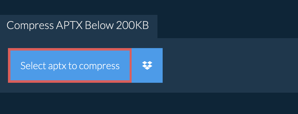 Compress aptx Below 200KB