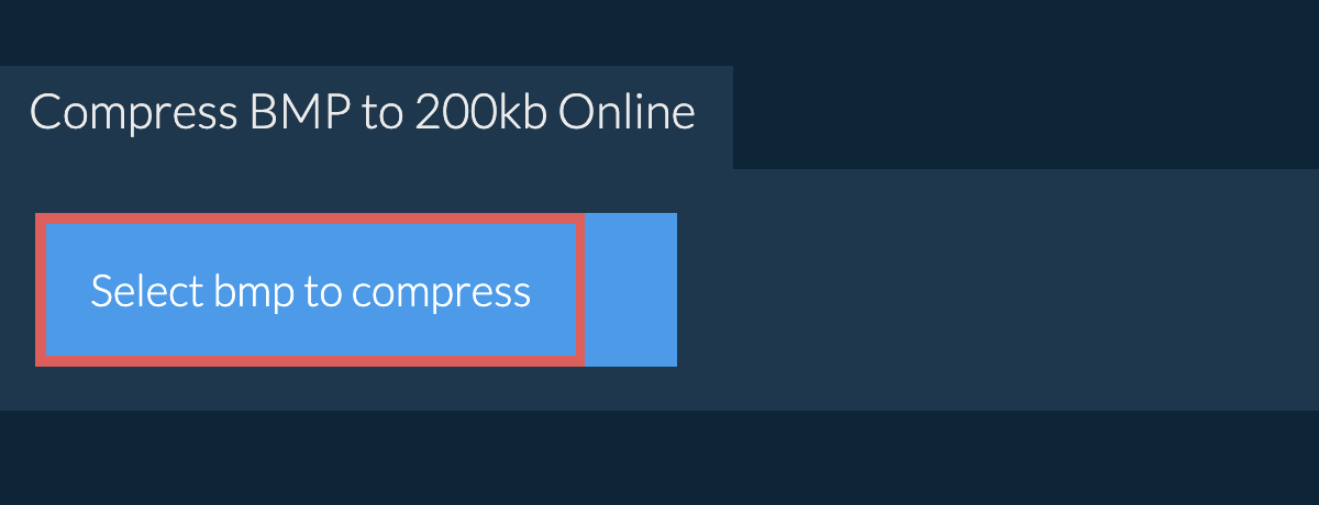 Compress bmp to 200kb Online