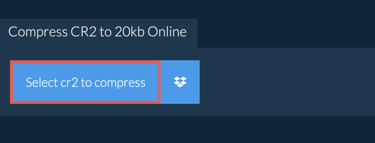 Compress cr2 to 20kb Online