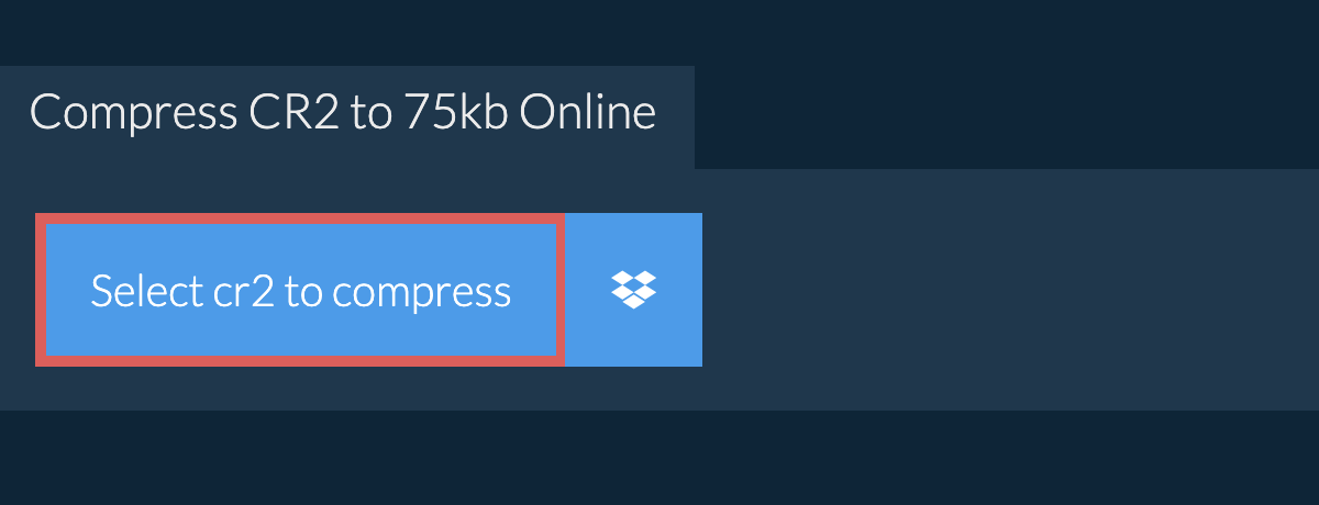 Compress cr2 to 75kb Online