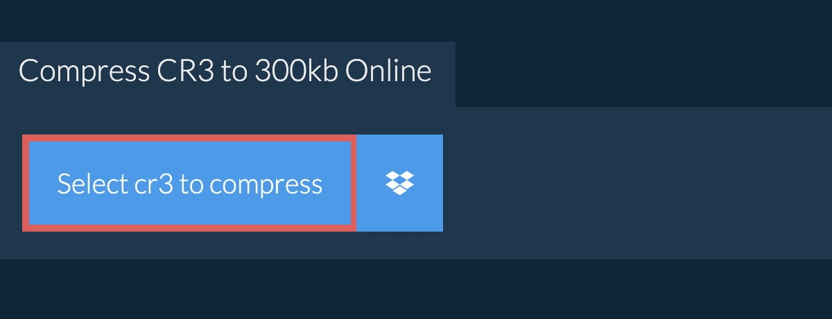 Compress cr3 to 300kb Online