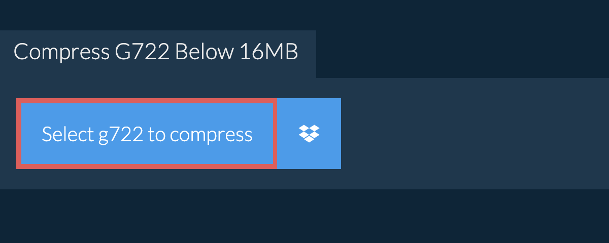 Compress g722 Below 16MB
