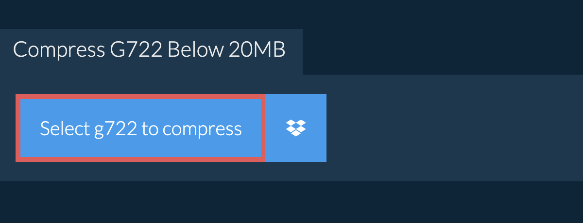 Compress g722 Below 20MB