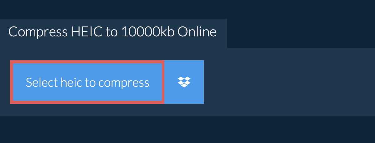 Compress heic to 10000kb Online