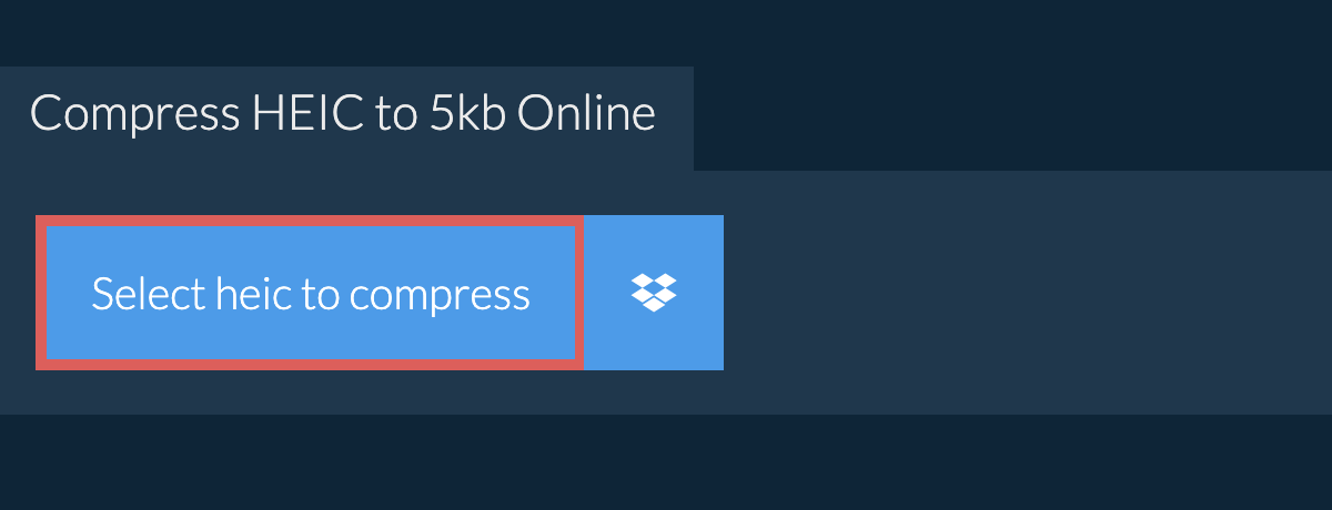 Compress heic to 5kb Online