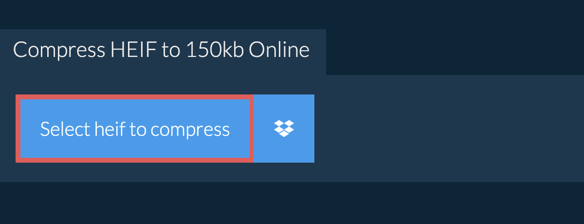Compress heif to 150kb Online