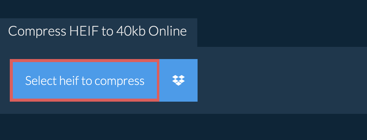 Compress heif to 40kb Online