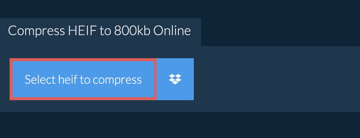Compress heif to 800kb Online