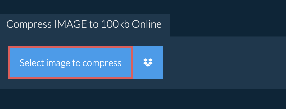 Compress image to 100kb Online