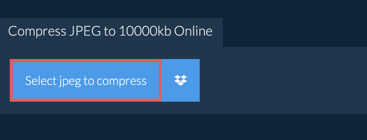 Compress jpeg to 10000kb Online