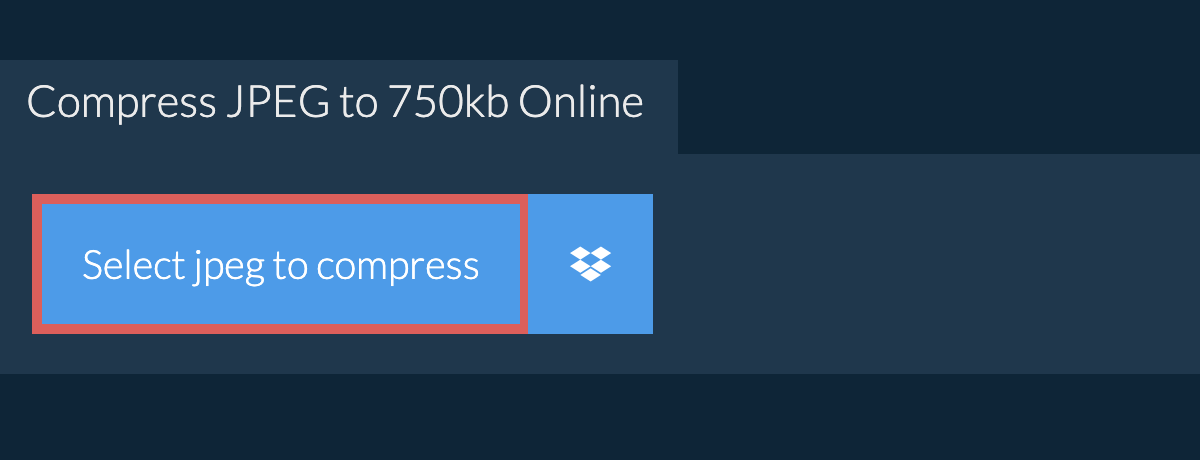 Compress jpeg to 750kb Online