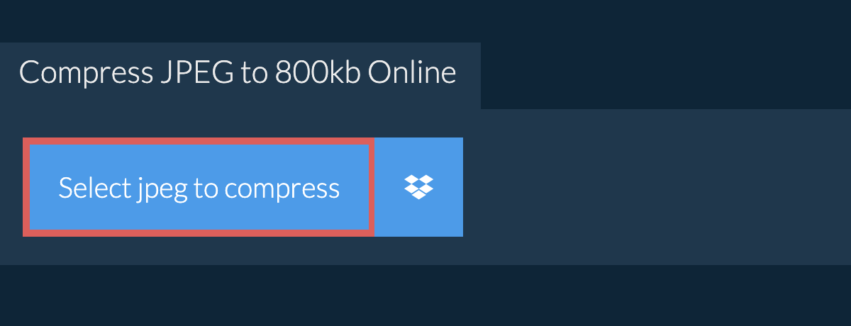 Compress jpeg to 800kb Online