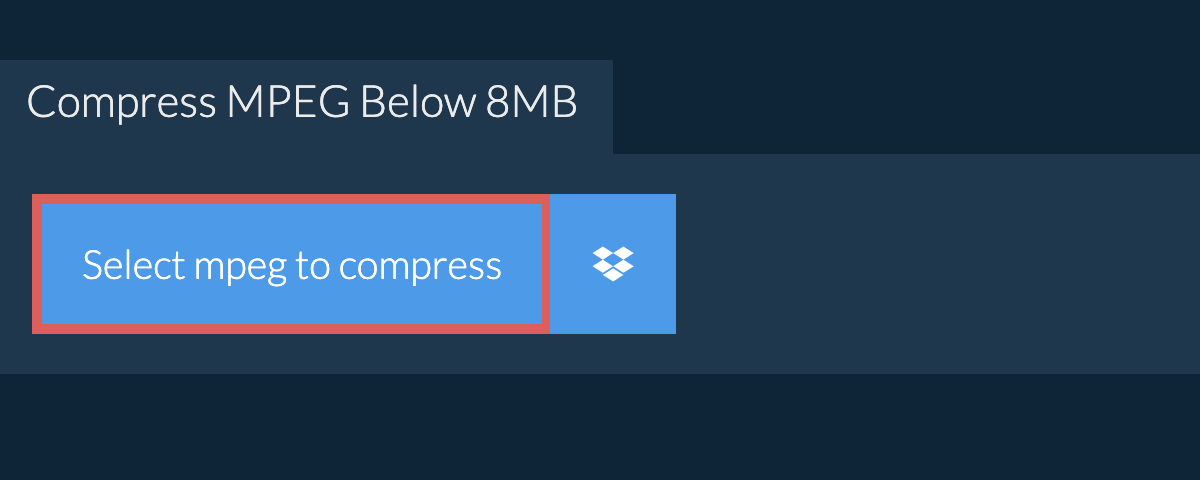 Compress mpeg Below 8MB