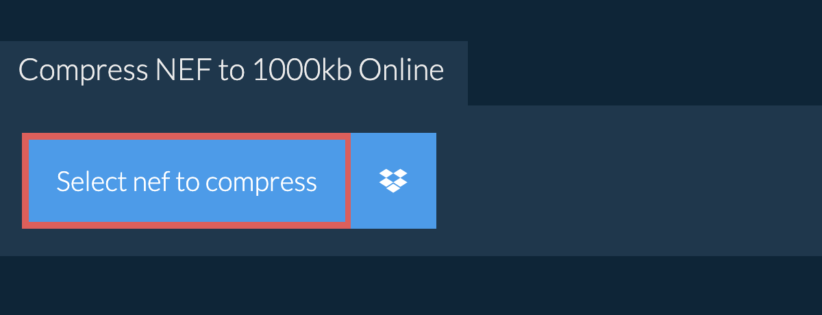 Compress nef to 1000kb Online